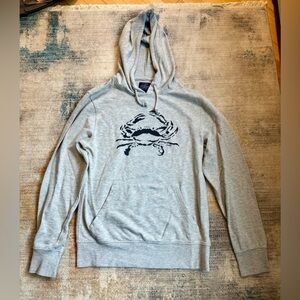 J. Crew Light Gray Authentic Fleece Hoodie